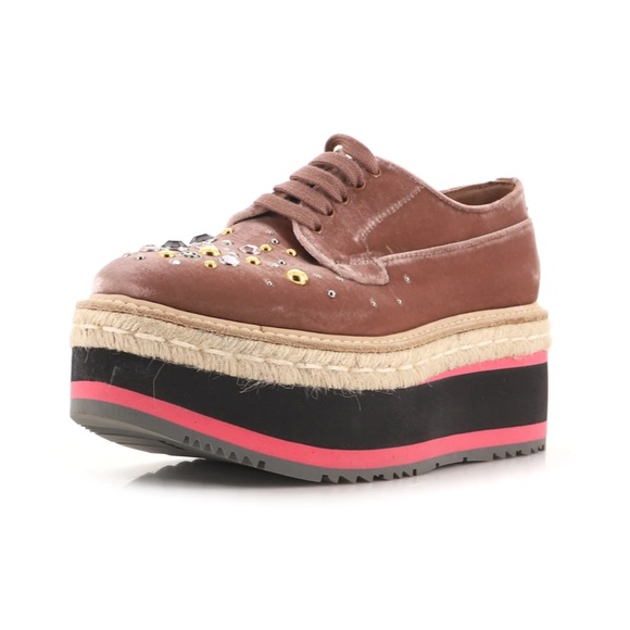 Prada Shoes - Prada velvet embellished shoe